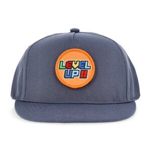 Wonder Nation Boys Gamer Snapback Hat Level Up Patch Flat Brim Cap NWT